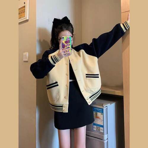 小个子减龄小香风棒球外套女春秋