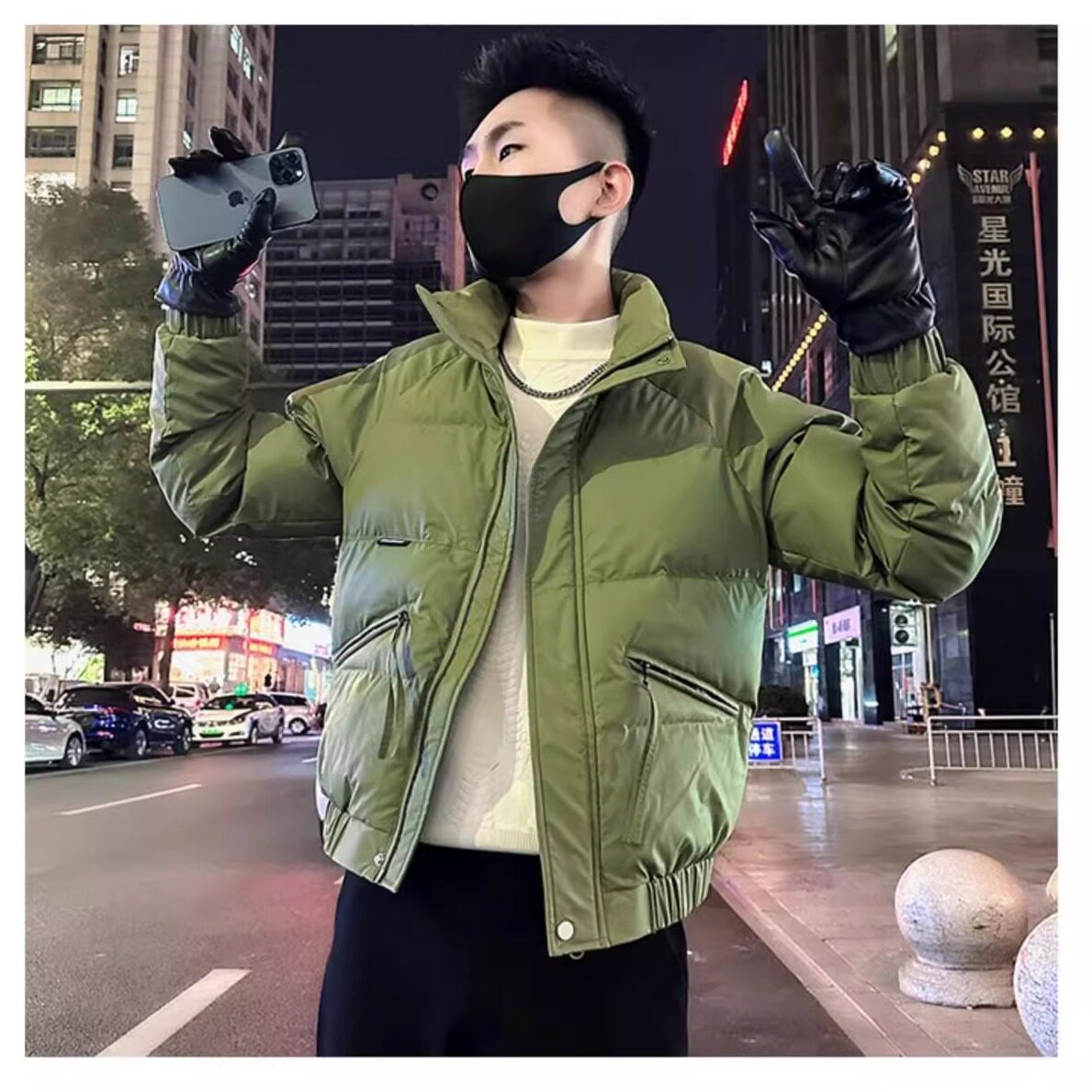 2026新款秋冬男短款修身棉服