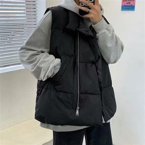 秋冬加厚男士立领棉马甲宽松