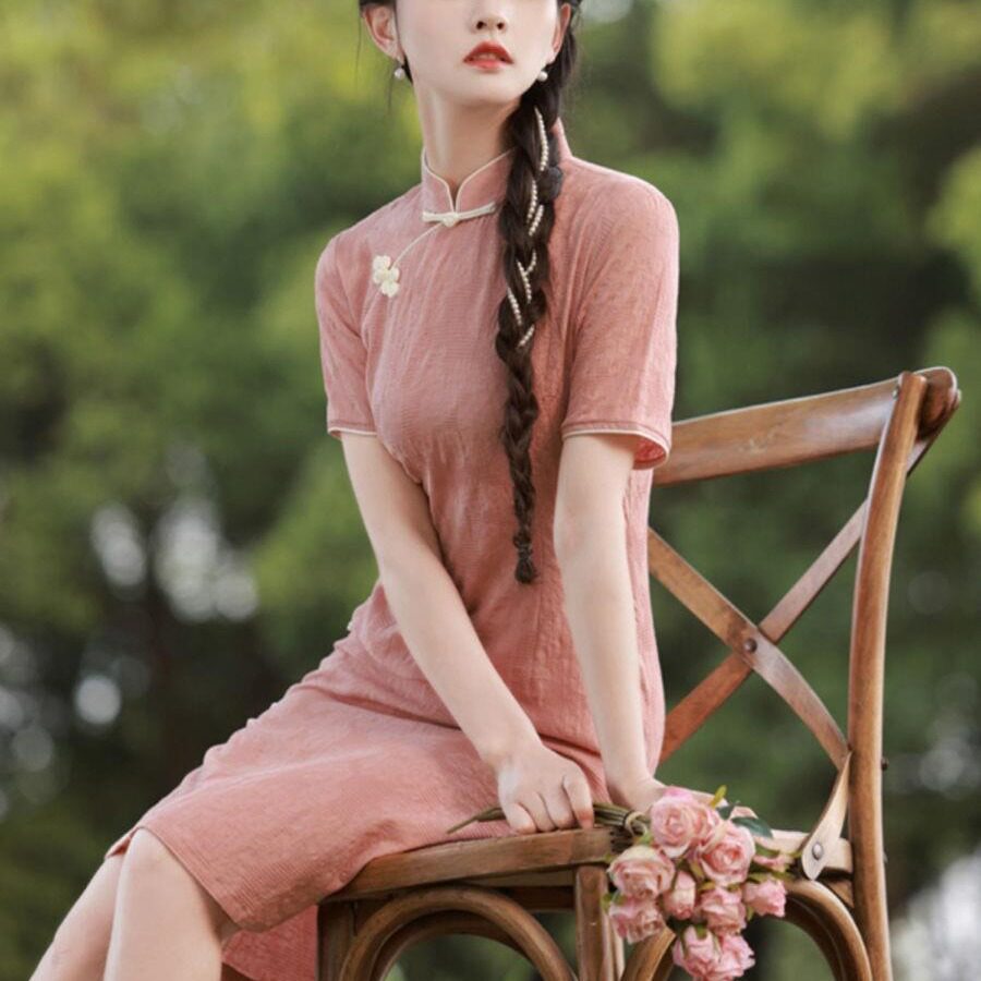 夏季小个子修身改良旗袍连衣裙