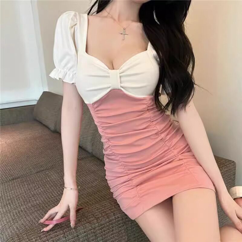性感低胸包臀连衣裙夜场夏季新款