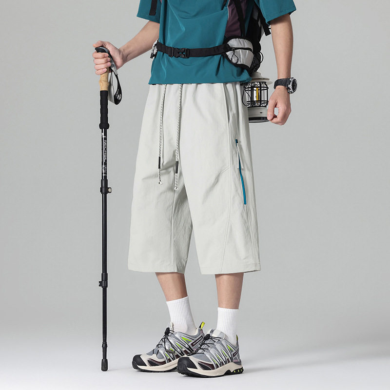 夏季登山户外透气宽松工装七分裤