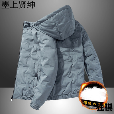 棉衣男款冬季新款休闲加厚连帽