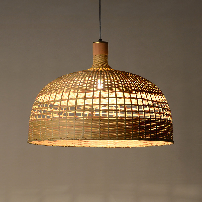 ptlife平田竹编大吊灯田园中式茶楼餐厅客厅酒店创意日式竹制灯具