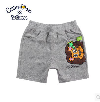 齐齐蛙夏装婴幼童短裤甜心鸭子男童纯棉卡通可开档宝宝五分裤0084