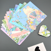 卡通印花彩色折纸爱心叠纸儿童手工纸卡纸材料千纸鹤制作diy彩纸