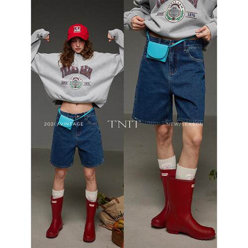 TNIT复古后口袋字母刺绣