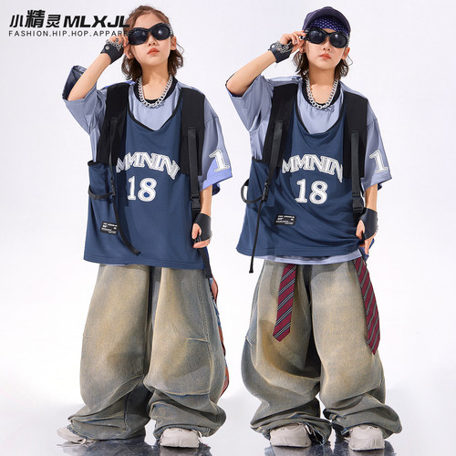 儿童街舞潮服男大童嘻哈hiphop酷帅潮炫炸街少儿演出服六一表演服