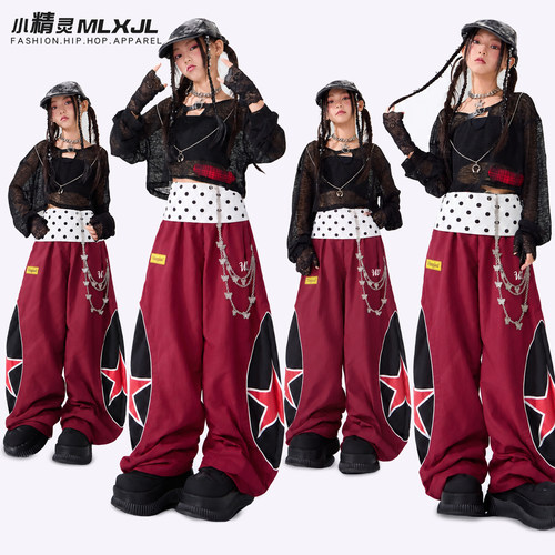 爵士舞服装女童嘻哈jazz舞蹈表演