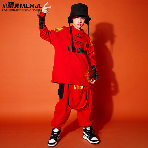 走秀复古中国风嘻哈唐装演出服