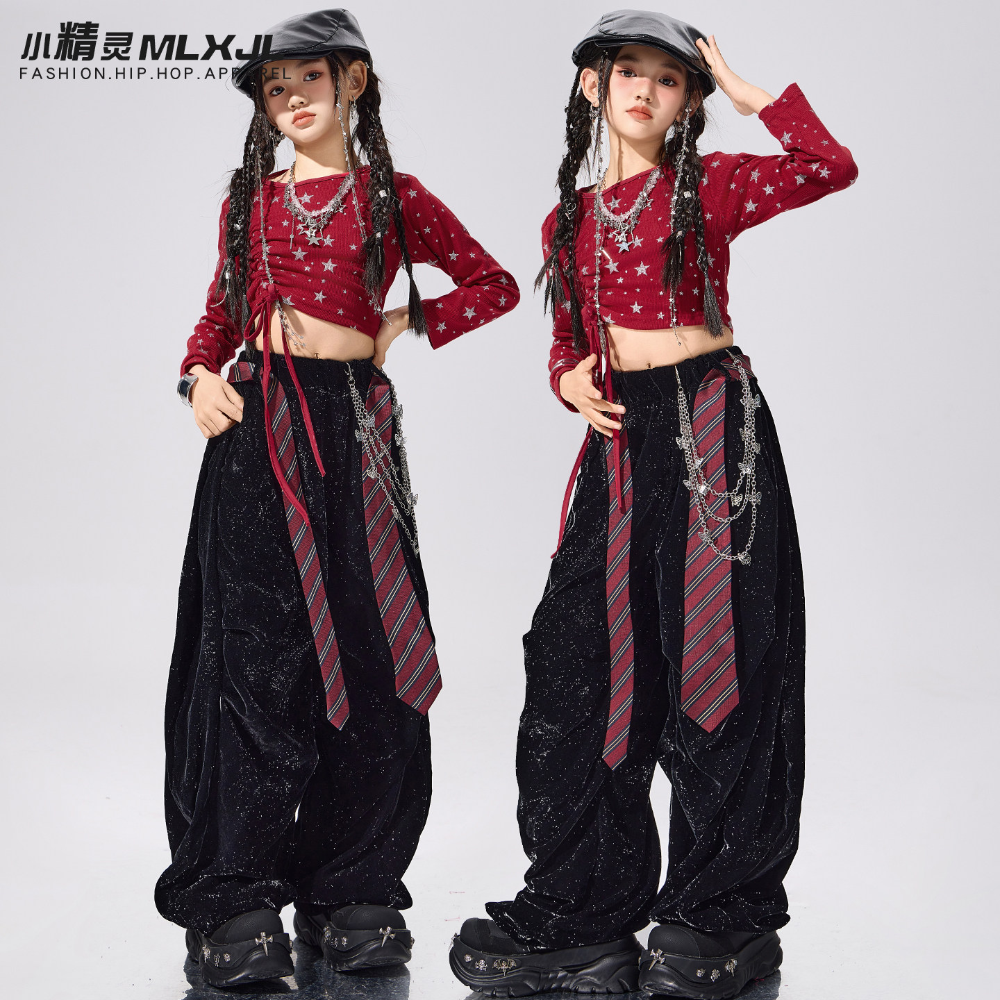 女童爵士舞服装潮酷时髦少儿jazz街舞演出服女团走秀酷辣元旦表演