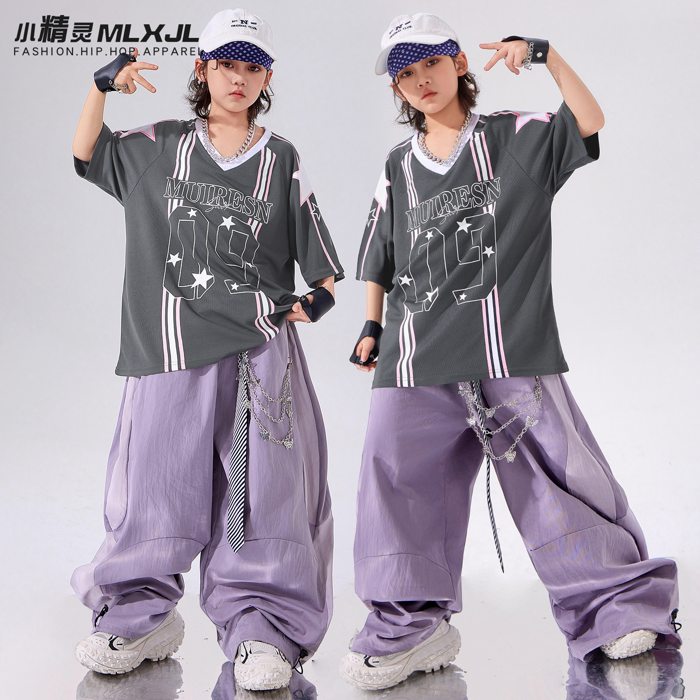 儿童街舞潮服男大童嘻哈炸街hiphop潮炫酷帅少儿演出服六一表演服