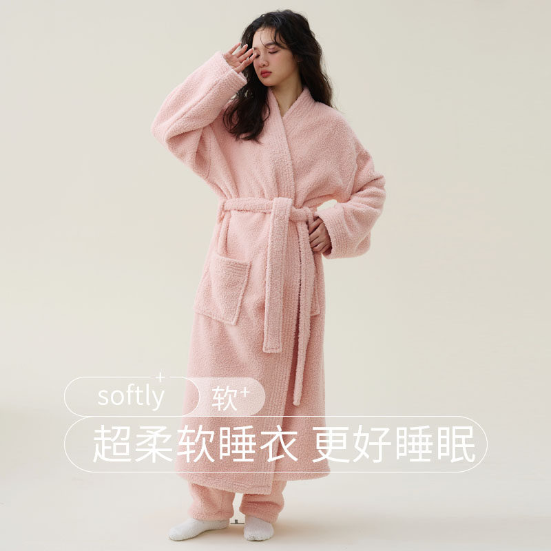 秋冬季睡袍女士珊瑚绒睡衣新款浴袍加厚加长春秋天法兰绒浴衣晨袍,女士内衣/男士内衣/家居服,睡袍/浴袍,淘宝优惠券,粉丝福利购,淘宝优惠卷