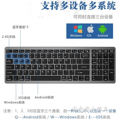 iFound方正科技蓝牙无线双模键盘电脑笔记本平板通用无线蓝牙键盘