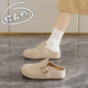 孕妇外穿包头半拖乐福鞋 轻便平底一脚蹬勃肯鞋 新款 2026春季 女34码