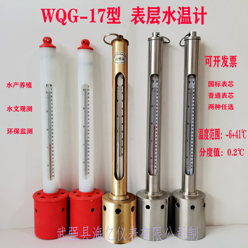 WQG-17海水温度计表层水产养殖温度计海水淡养殖水文测量-6+41度