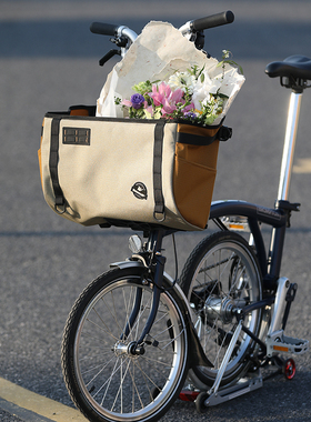 犀牛小布自行车前挂包折叠车前置菜篮包车头宠物包brompto猪鼻包