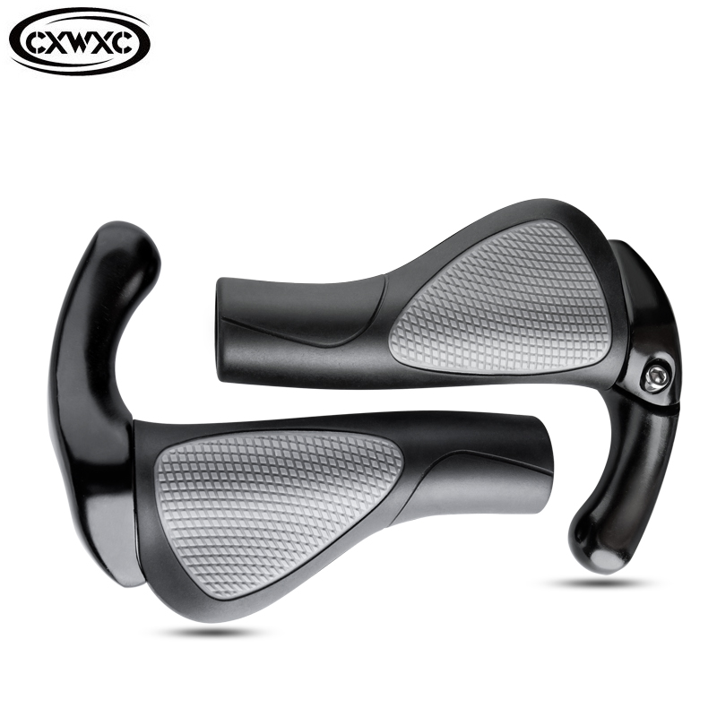CXWXC自行车把套山地车牛角羊角副把橡胶铝合金把套X单车骑行配件