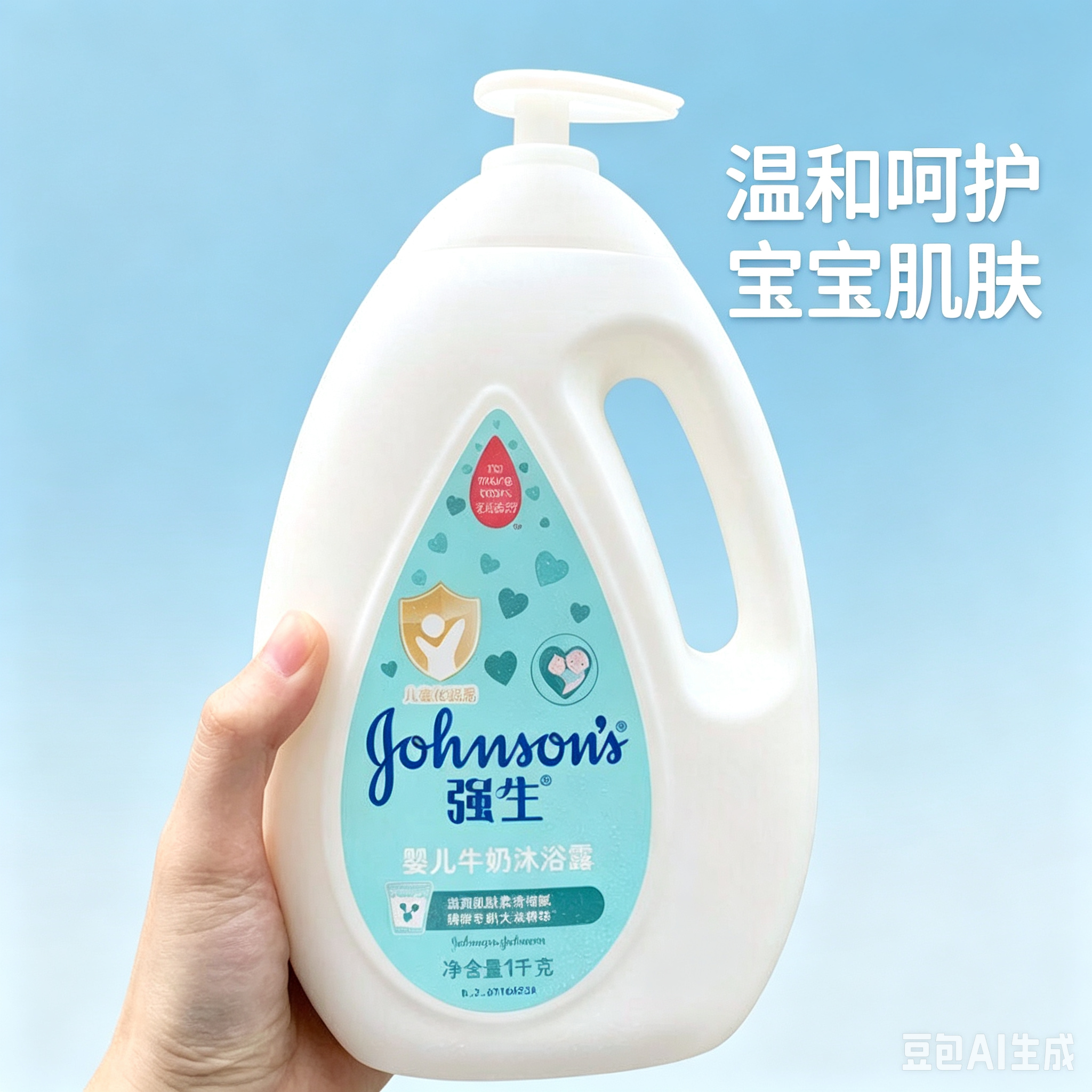 强生婴儿牛奶沐浴露 无泪配方 宝宝保湿 温和清洁 家庭装