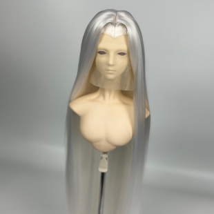 挚爱bjd假发超软丝手钩美人尖中分单尖毛胚抹胶造型古风长发现货