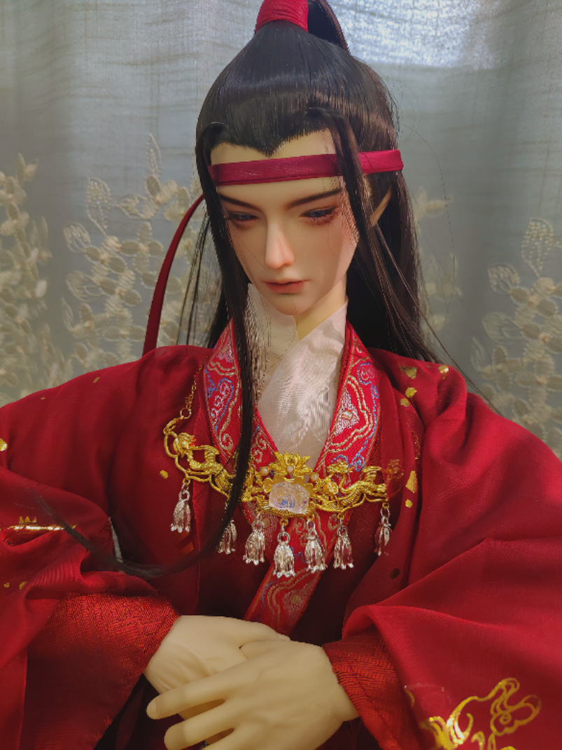挚爱bjd假发美人尖古风单尖三尖造型发马尾3分小3分假毛展示