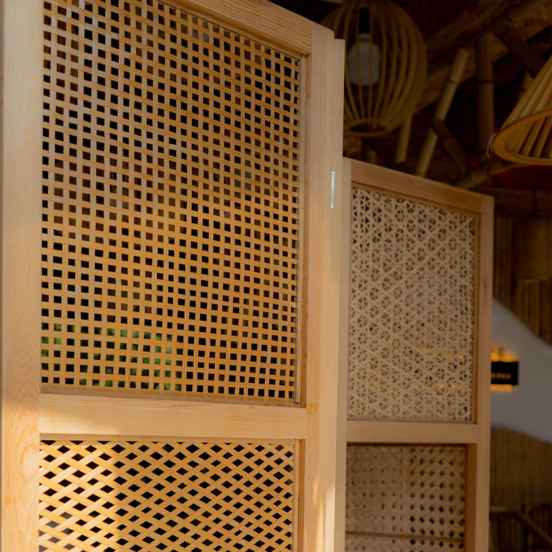 镂空竹编装修吊顶隔异形