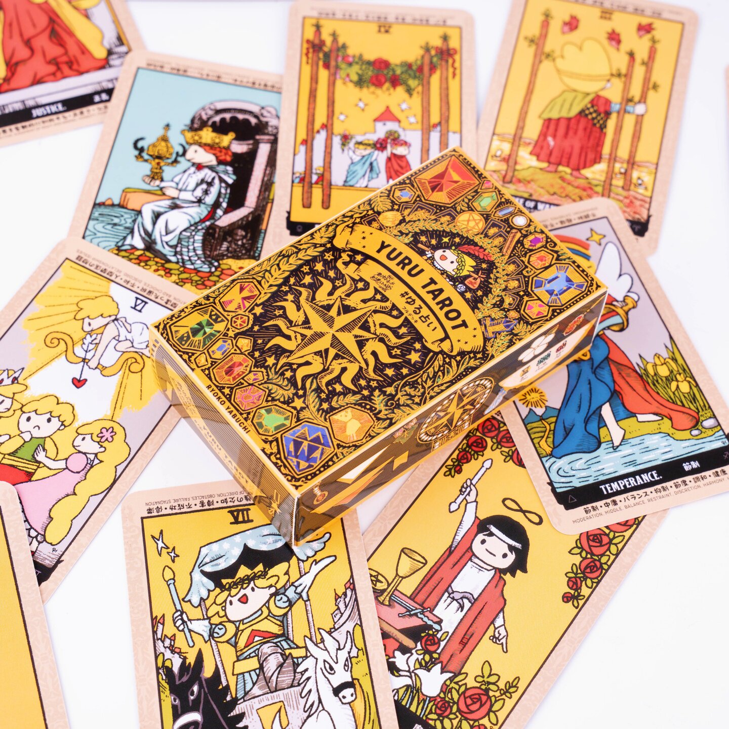 日本软萌悠闲塔罗牌 带关键字韦特入门可爱悠闲塔罗 YURU tarot