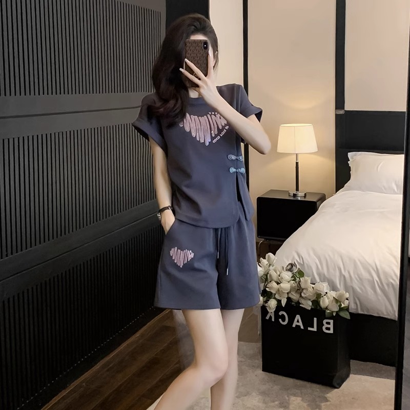 网红运动套装女夏季大码显瘦减龄