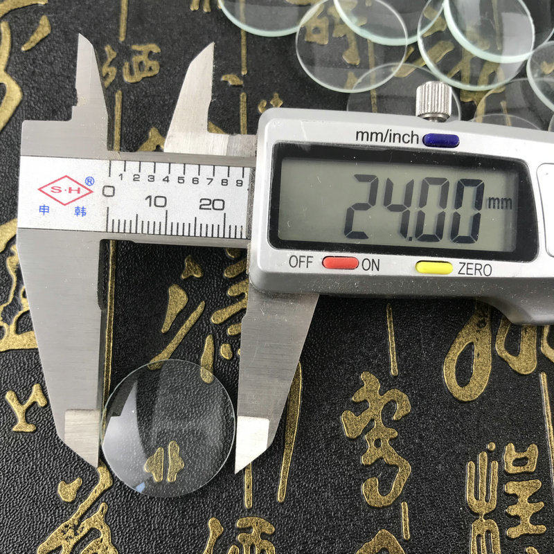 4厘米放大镜平凸玻璃扩大镜片12倍高清检验凸透镜包邮