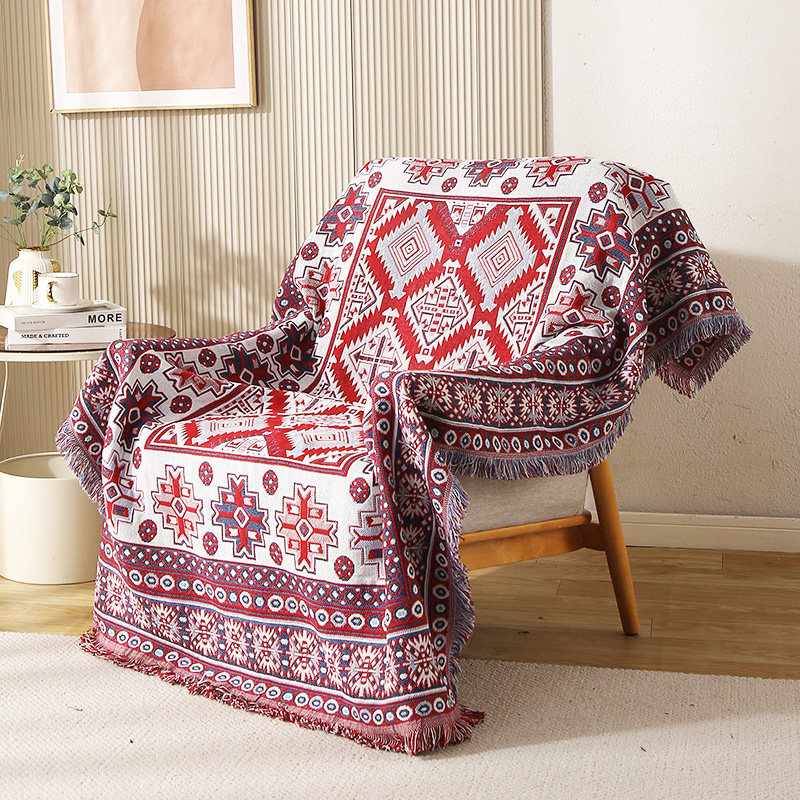 美式复古沙发巾万能盖布防尘套罩沙发盖毯椅子套罩摇椅盖布