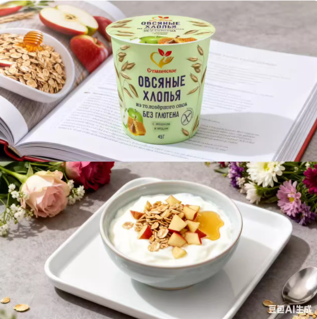 俄罗斯进口Stashevskoe牌经典原味蜂蜜苹果焦糖无麸质燕麦片45克