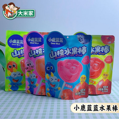 小鹿蓝蓝山楂棒水果味蓝莓味果条
