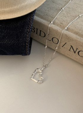 个性设计感藤蔓爱心项链女小众百搭简约心形吊坠锁骨链送女友代发