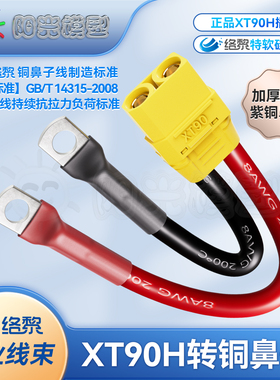 络黎XT90转铜鼻子转接线新能源充电线太阳能板电池线电瓶逆变器线