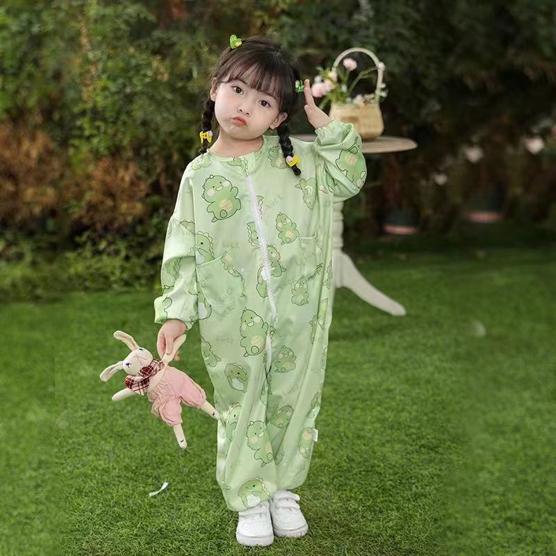 儿童连体罩衣防脏耐磨宽松透气