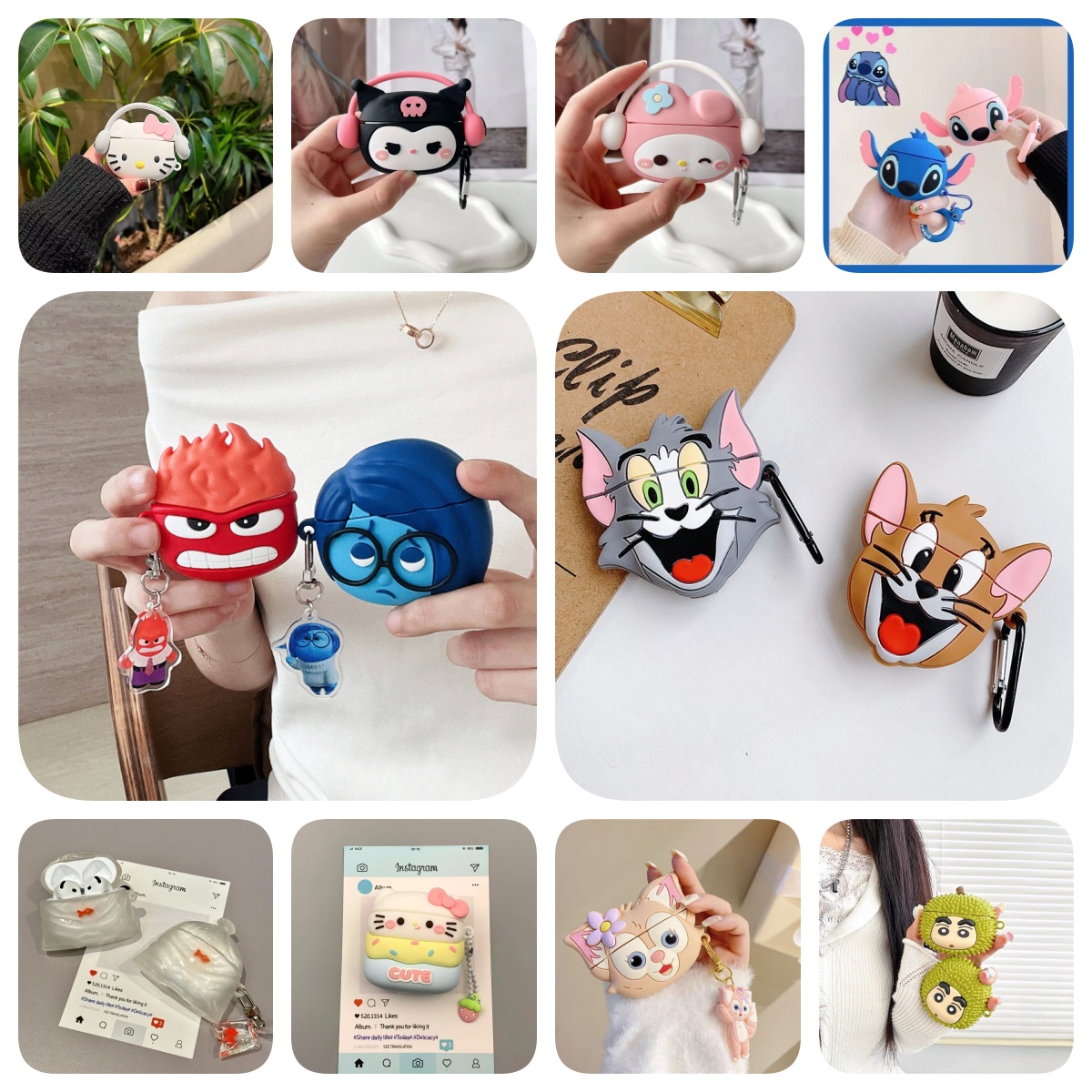 适用华强北顶配版七代air7蓝牙耳机保护套Air pro7卡通硅胶萌系软