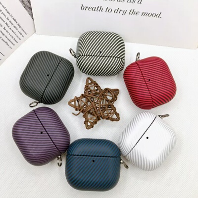 适用airpods4保护壳airpodspro3保护套pro2苹果蓝牙耳机套盒4四代高级感airpod皮纹碳纤维ipod软壳pro3二三代