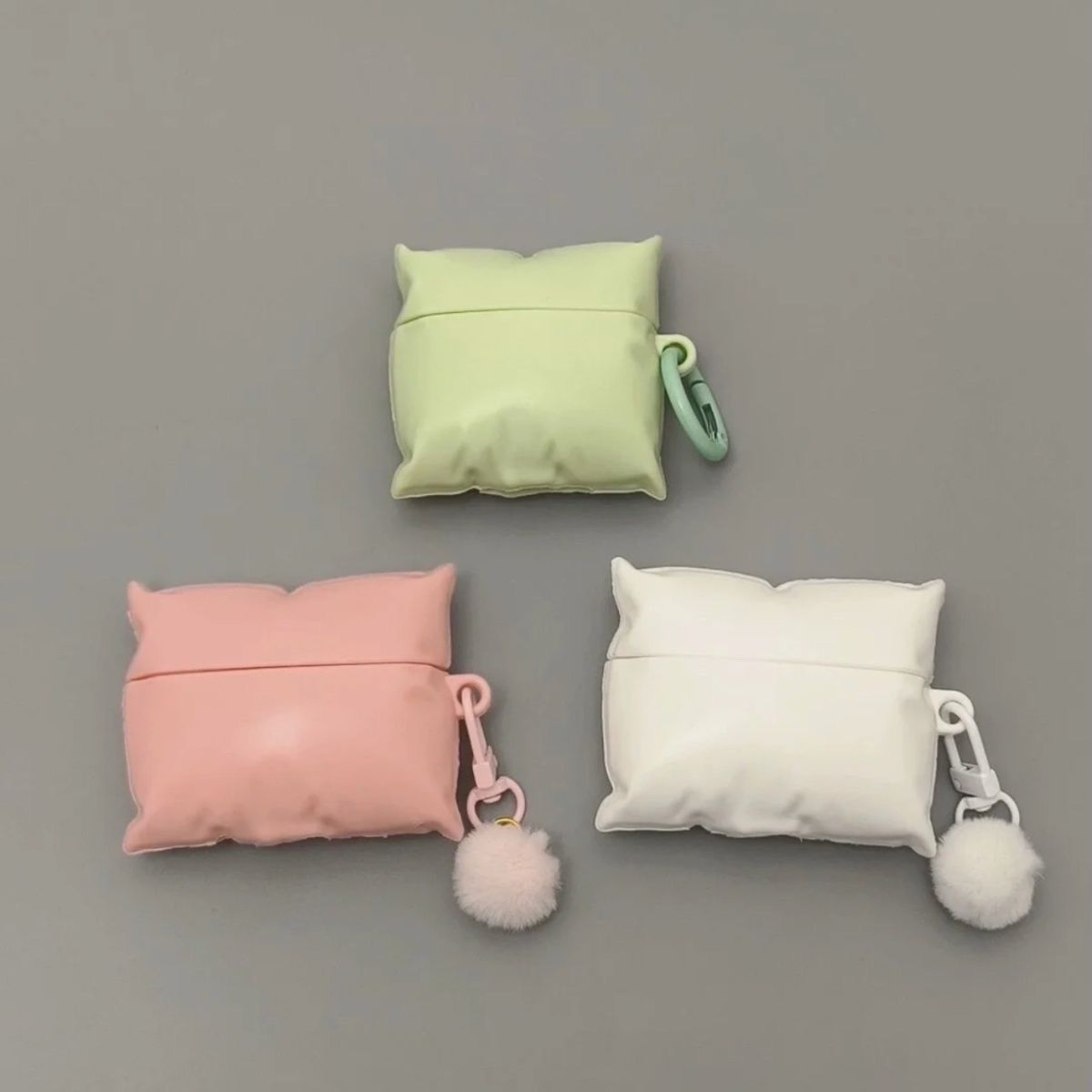 ins新款创意趣味仿真白色枕头适用华强北七代蓝牙耳机保护套卡通可爱air7代无线充电仓保护壳软