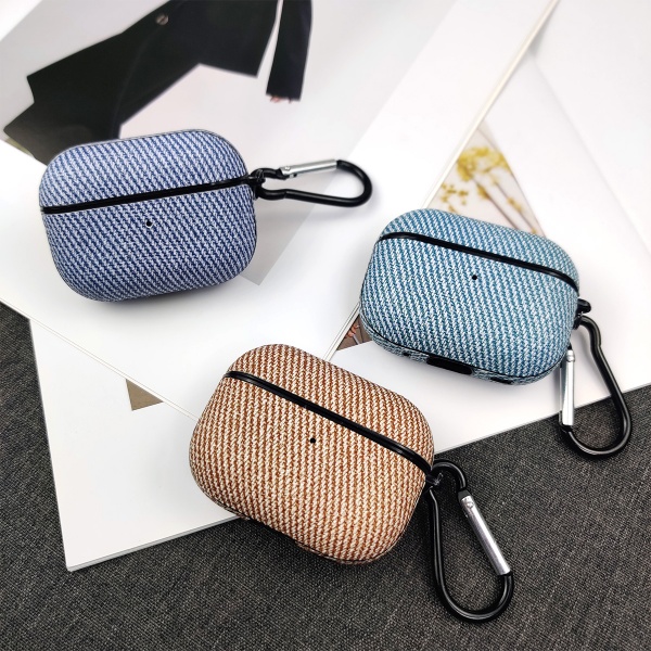 斜布纹适用华强北七代耳机套Air Pro7耳机保护套防摔Air7少女心7代硅胶保护硬壳airpro7蓝牙充电仓保护套