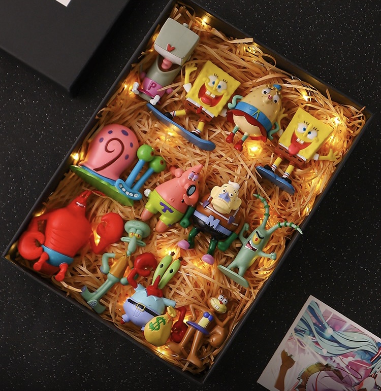 蟹老板车载摆件玩具蛋糕装饰公仔