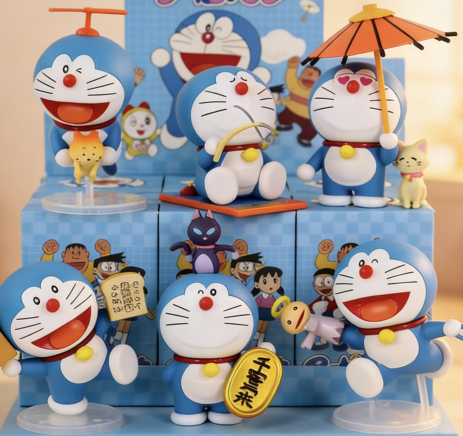 新哆啦a梦盲盒秘密道具2潮玩手办机器猫玩具公仔桌面摆件可爱礼物