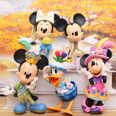 米奇米妮唐老鸭黛丝白色婚纱摆件