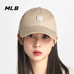 刺绣软顶小标NY运动LA休闲鸭舌帽棒球帽CP77 MLB韩国帽子2026新款