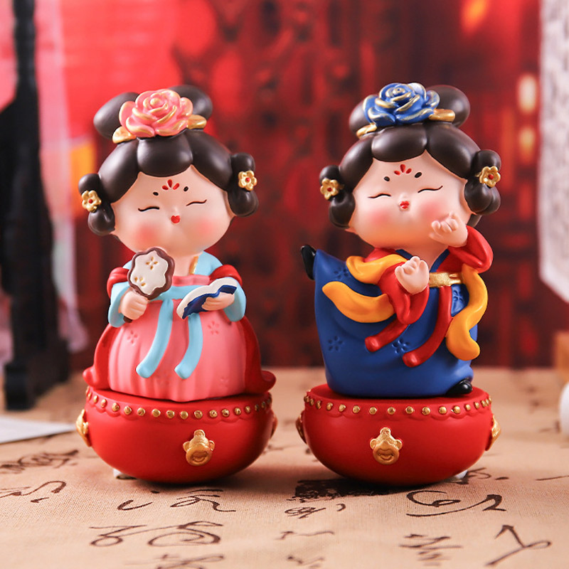 创意大唐网红不倒翁小姐姐手办人偶摆件西安旅游纪念品送女生礼物