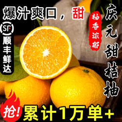 庆元甜桔柚25年新鲜甜橘柚正宗桔柚现摘橘柚10斤礼盒装非建阳桔柚
