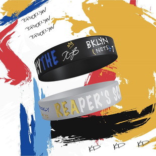 球风计划原创 杜兰特死神镰刀系列篮球手环 篮网周边礼物纪念品