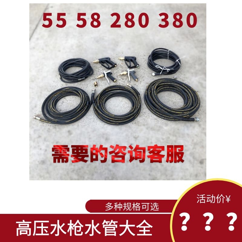 家用洗车机高压出水管水枪55/58 380型洗车泵清洗机专用防爆软管