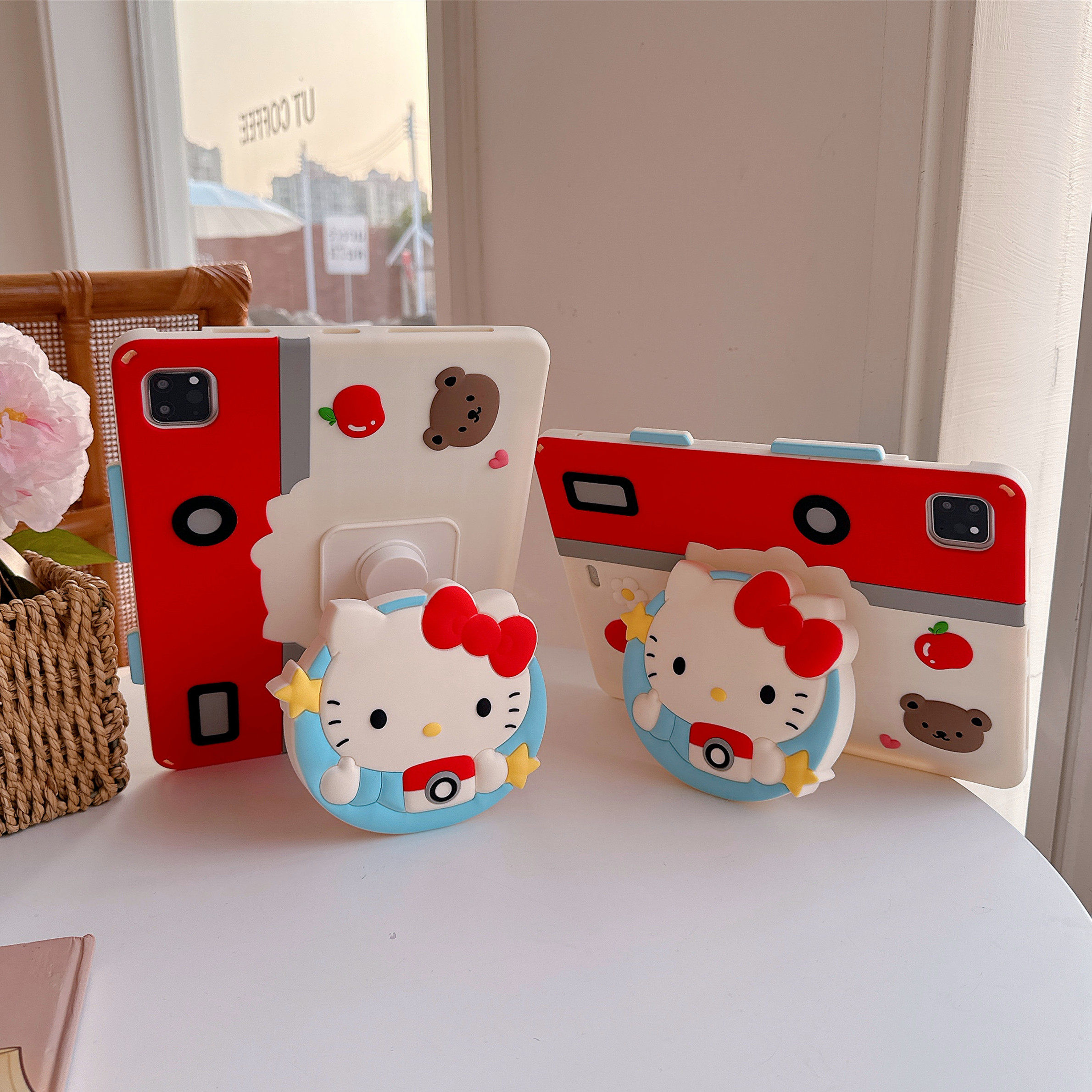 折叠支架相机KT猫适用苹果ipad10/ipad11代平板保护套ipadair8硅胶mini6/air5/air2可爱ipadpro2024软ipad9