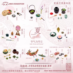 预定 迷你吉盒JYKYS SW009节气与节日-夏季 微缩中国传统糕点盒蛋