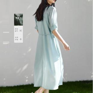 泡泡袖 RAGR 新款 优雅度假风连衣裙女夏季 收腰气质裙 法式